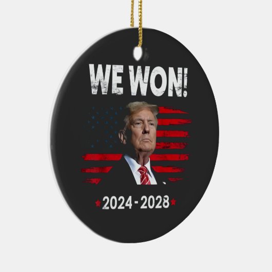 マガ誇りを持ったー大統領トランプ氏が成熟の日を制した セラミックオーナメント (右)