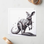 マガ転がジン紙カンガルーグリーティングカード ノートカード (正面/裏面インサイチュ)