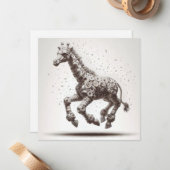 マガ転がジン紙キリン挨拶カード ノートカード (正面/裏面インサイチュ)