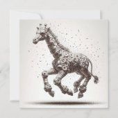 マガ転がジン紙キリン挨拶カード ノートカード (正面)