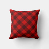 マガ遠くにーの歌詞で赤い茶色の格子模様のクリスマス クッション (裏面)