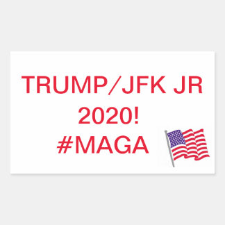 マガ!トランプ/JFK JR 2020に投票! 長方形シール