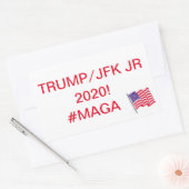 マガ！トランプ/JFK JR 2020に投票！ 長方形シール (封筒)