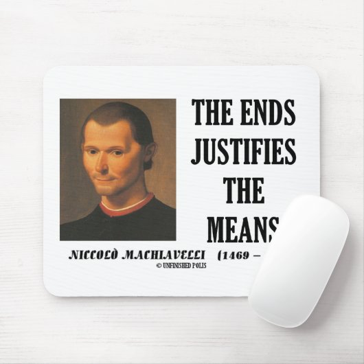 マキアベリの端は手段の引用文を正当化します マウスパッド (マウス)