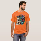 マキサイケデリックカラフルノスカルコテージコア Tシャツ (正面フル)