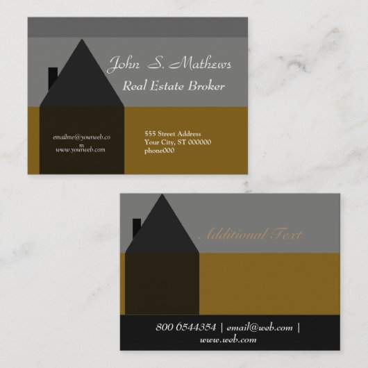 マキシの印象の上品な住宅販売の不動産業者 名刺 (正面/裏面)