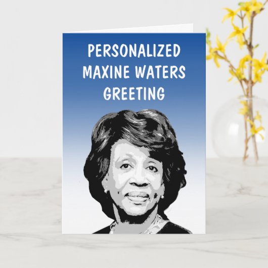 マキシパーソナライズされたンウォーターズグリーティングカード カード (黄色い花)