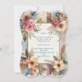 マキシマリストのウェディング招待状 ビジー デコレーション 招待状 (裏面)