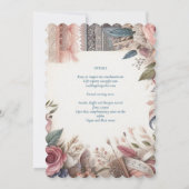 マキシマリストのウェディング招待状 ビューティフル 装飾的 招待状 (裏面)