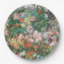 マキシマリストドリーム ヴィンテージ ダーク フローラル ペーパープレート