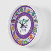 マキシマリスト キッチン デコ ティータイム コテージ カスタム 壁時計 (傾斜)