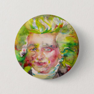マキシミリアンROBESPIERRE -紙の水彩画 缶バッジ