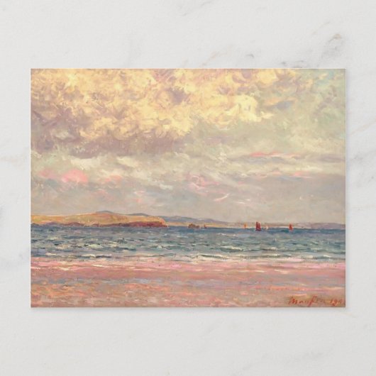 マキシムマウフラ – 夕べ、モルガットビーチ ポストカード (正面)