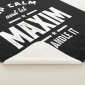 マキシム名パーソナライズされた誕生日 シェルパブランケット (3/4)