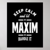 マキシム名パーソナライズされた誕生日 ポスター (正面)