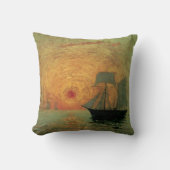 マキシム・マウフラによる『赤い太陽』、ヴィンテージ印象派 クッション (正面)