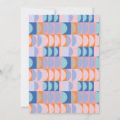 マキシモダンマリストユニークブルーパープルブライダルシャワー 招待状 (裏面)