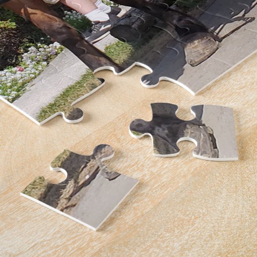 マキナック島の馬と馬車MI ジグソーパズル (側面)