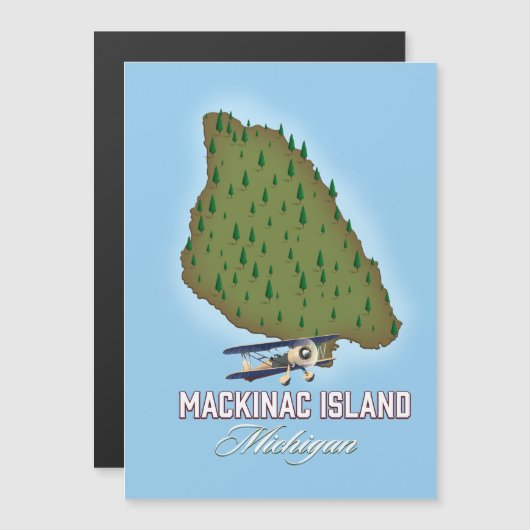 マキナック島ミシガン地図 (正面/裏面)