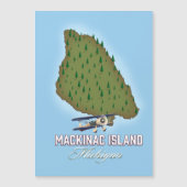 マキナック島ミシガン地図 (正面)
