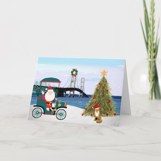 マキナック橋のクリスマスカード シーズンカード (正面)