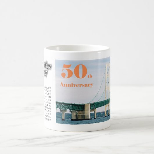 マキナック橋開通50周年記念 コーヒーマグカップ (中央)