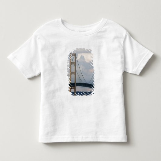 マキナック橋、ミシガン州、アメリカ トドラーTシャツ (正面)