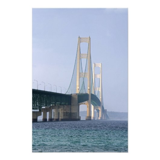 マキナック海峡に架かるマキナック橋 フォトプリント            (正面)