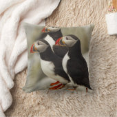 マキャスシール島の大西洋のパフィン クッション (ブランケット)