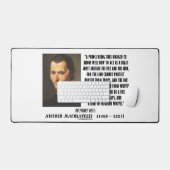 マキャヴェリープリンスマイモキツネライオンアドバイス引用文 デスクマット (キーボード&マウス)