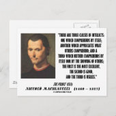 マキャヴェリ三種の知性引用文 ポストカード (正面/裏面)