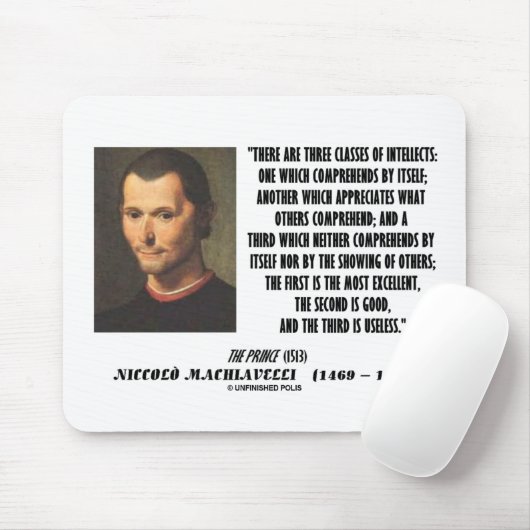 マキャヴェリ三種の知性引用文 マウスパッド (マウス)