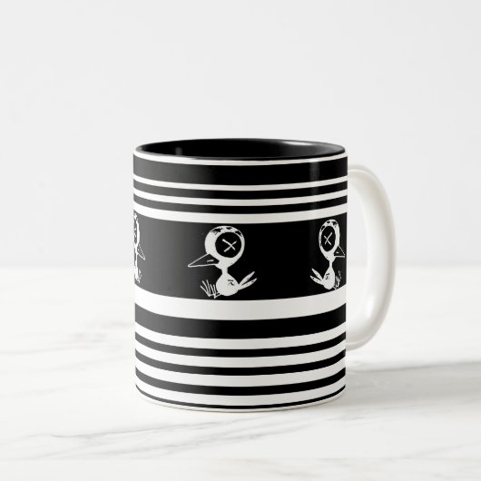 マキースがコーヒーのマグカップを剥がした ツートーンマグカップ (正面右)