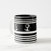 マキースがコーヒーのマグカップを剥がした ツートーンマグカップ (正面左)