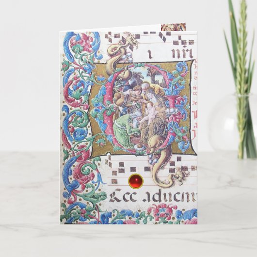 マギの崇拝、イルカと出生モノグラム シーズンカード (正面)