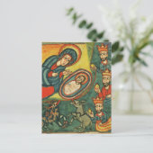 マギの崇拝，出生クリスマスパーチメント シーズンポストカード (スタンド正面)