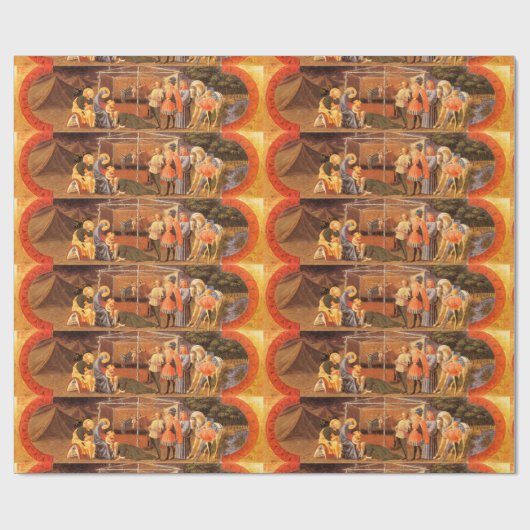 マギの崇拝/出生クリスマス挨拶 ラッピングペーパー (フラット)