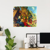 マギの崇拝 – Albrecht Durer - c1504 ポスター (ホームオフィス)