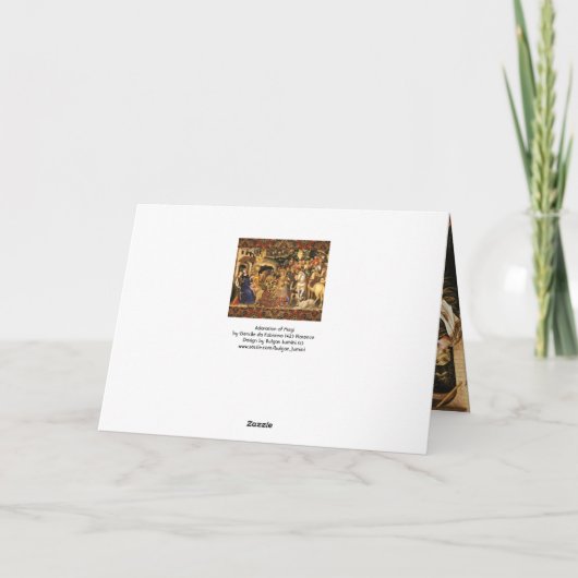 マギの礼拝 ジェンティーレ・ダ・ファブリアーノ、クリスマス カード (裏面)