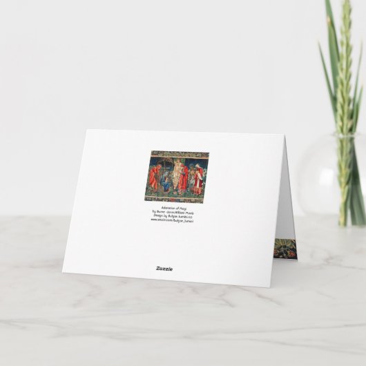 マギの礼拝 モリス、バーネ・ジョーンズ クリスマス カード (裏面)