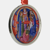 マギクリスマスパーチメントの崇拝出生 メタルオーナメント (右)