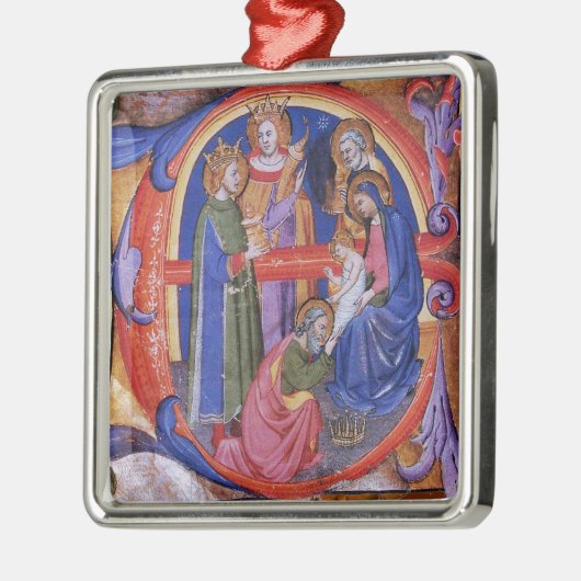 マギクリスマス出生祭の崇拝 メタルオーナメント (左)