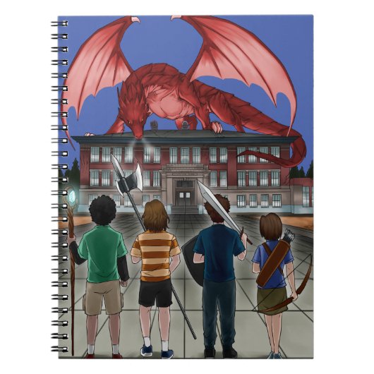 マギルヴラDnDクラブの子供たち vs. ドラゴン スパイラルノートブック ノートブック (正面)