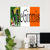 マギンニスセルティックドラゴンプリント ポスター (ホームオフィス)