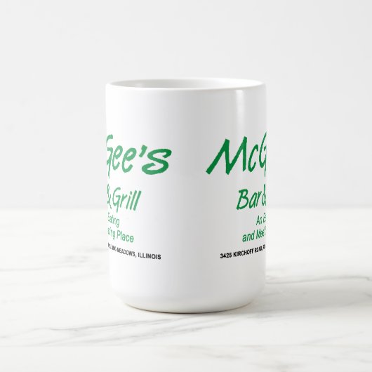 マギーのバー&グリル、イリノイ州メドウズ転がス コーヒーマグカップ (中央)