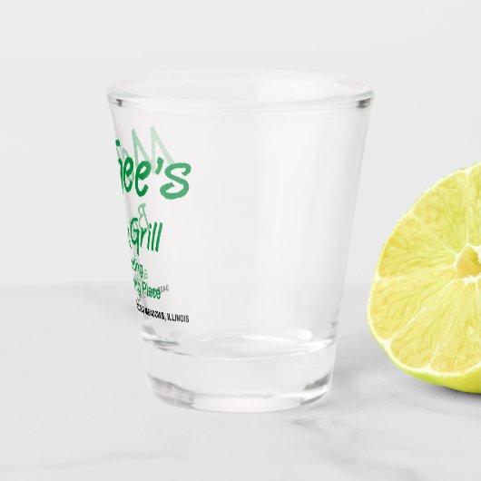 マギーのバー&グリル、イリノイ州メドウズ転がス ショットグラス (右)