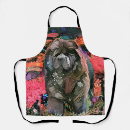 マギーザブラックチャウオールオーバープリントエプロン エプロン