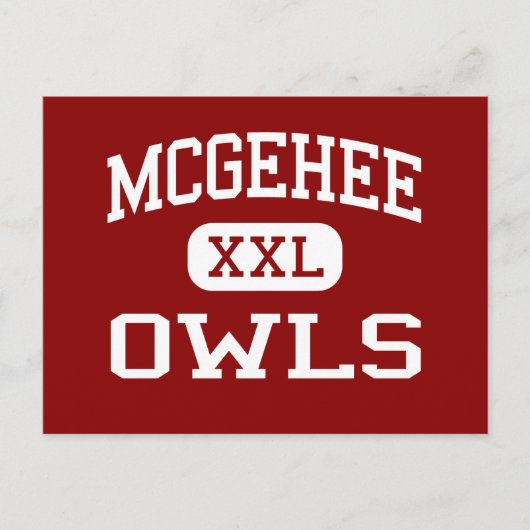 マギー語 – オウルズ – 高校 – アーカンソー州マギー ポストカード (正面)