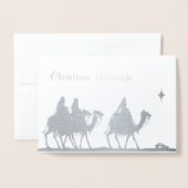 マギー銀とクリスマス星 箔カード (封筒付き正面)