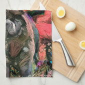 マギー黒いチャウキッチンタオル キッチンタオル (四つ折り)